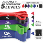 Coresteady Pull Up Bands & Resistance Bands - Heavy Duty Loop Band for Men & Women - Build Fit Power & Muscle - Training, Fitness Assist Pull Ups & Gym Exercise