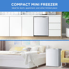 Kismile Small Freezer Upright, 3.0 Cu.ft Mini Freezer, Stainless Steel