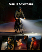 Mohard 1200LM Bike Lights with 2 Super Bright LED, 2600mAh USB Rechargeable