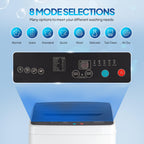 ROVSUN 25LBS Full-Automatic Washing Machine and 3.5CuFt Portable Clothes Dryer Set, Compact Laundry Washer and Dryer Combo Set with Stainless Steel Inner Tub, for Apartment, Dorms, Home