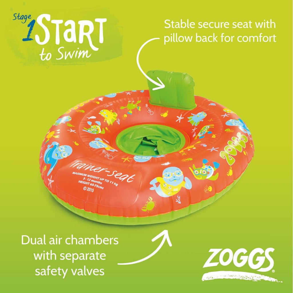Zoggs Baby Zoggy Inflatable Trainer, Swim Seat