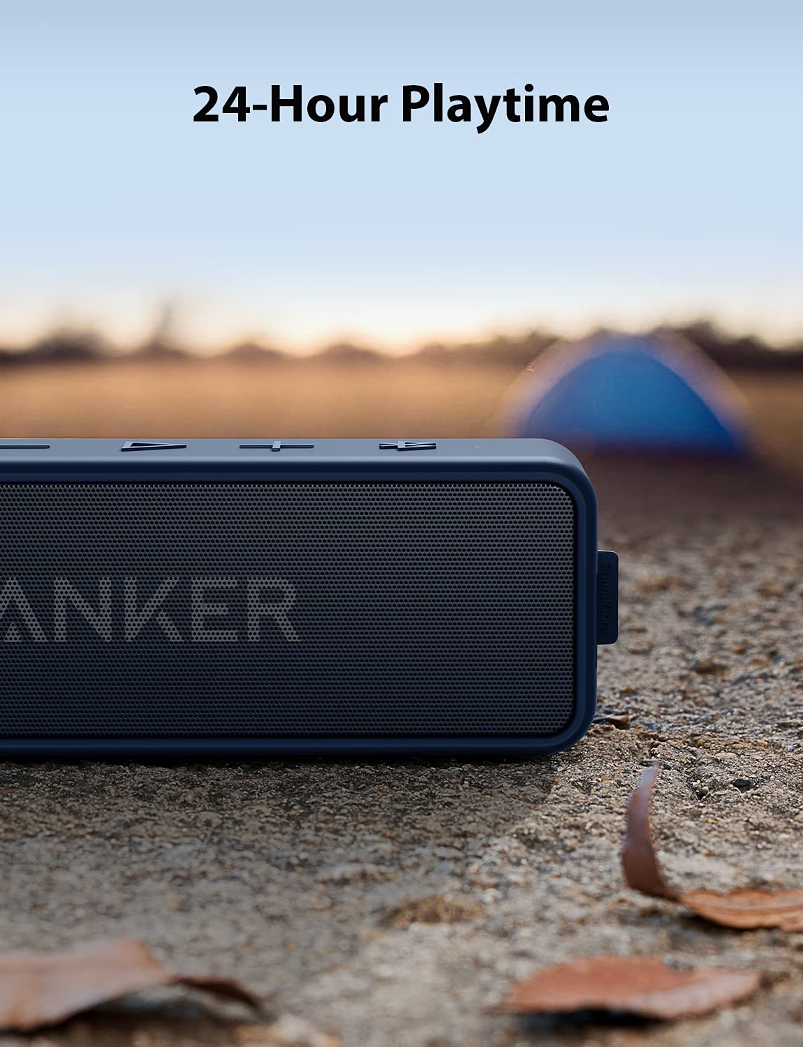 Anker soundcore 2 Portable Bluetooth Speaker, 24-Hour Playtime, IPX7