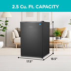 BLACK+DECKER 2.5 Cu. Ft. Compact Refrigerator, BCRK25V, Stainless Look