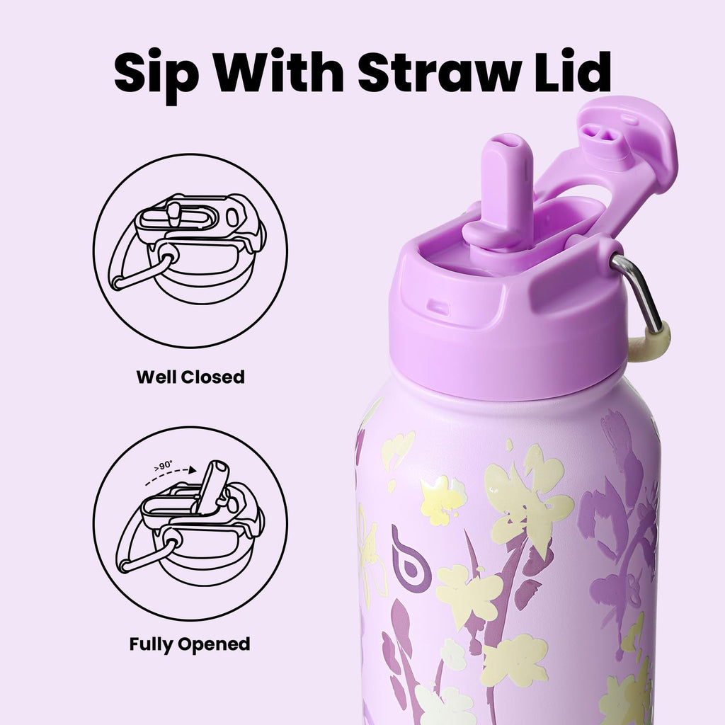 BOTTLE BOTTLE Stainless Steel Bottle with Straw and Pill Box