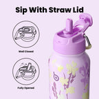 BOTTLE BOTTLE Stainless Steel Bottle with Straw and Pill Box