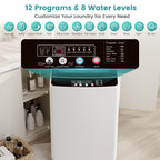 Auertech Portable Washer and Dryer Combo Set, 2.8 CU. FT. Portable Clothes Dryers with Boot Dryer, 28 lbs Fully Automatic Washing Machine, Compact Washer and Dryer for Apartment, RV, Dorm