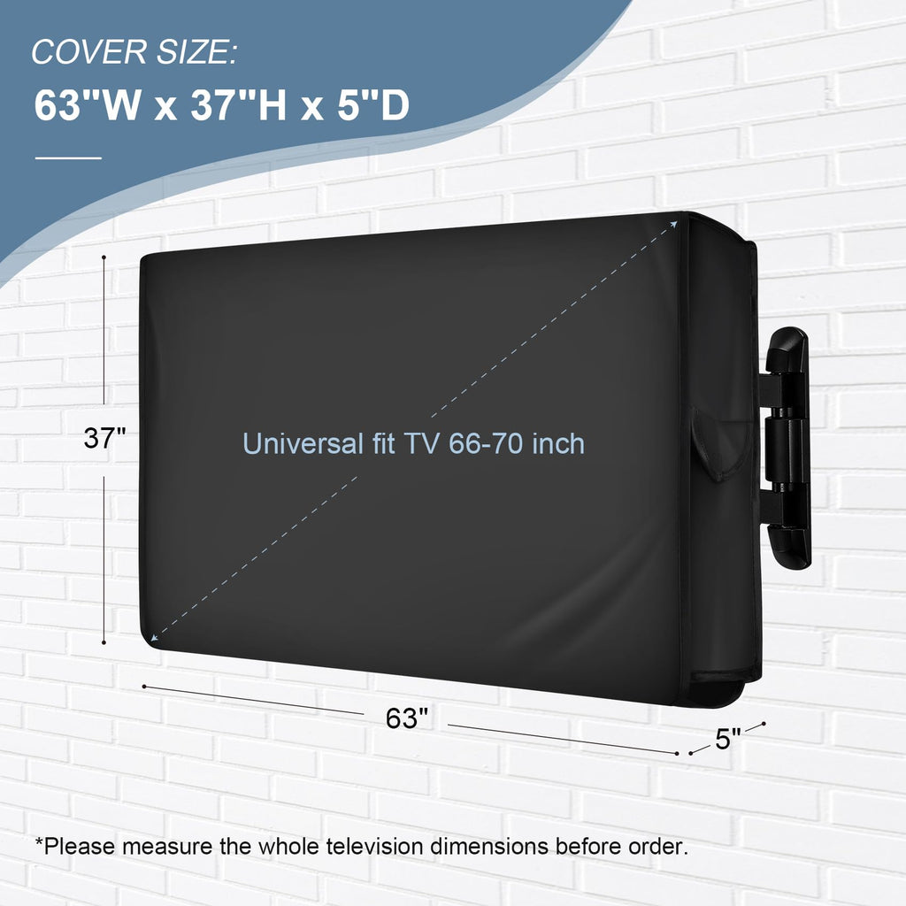 ULTCOVER Waterproof Outdoor TV Cover 55-59 inch, Black