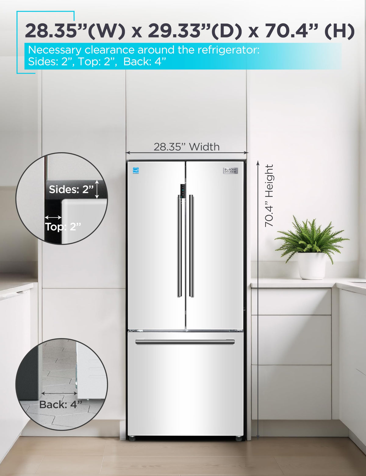 BLACK+DECKER 14 Cu. Ft. Convertible Freezer Refrigerator, Upright Freezer with Glass Shelves, ENERGY STAR rated, Frost Free, BUC1400XB, Black