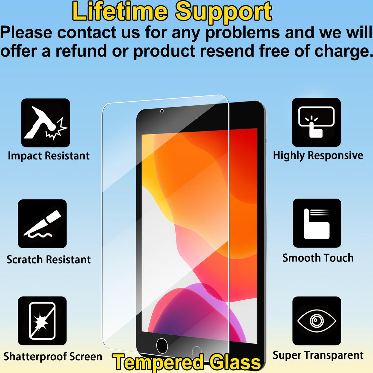 4youquality 2-Pack for iPad (A16) 11th & 10th Generation Screen Protector