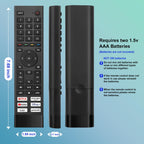 2-Pack Replacement Remote for Roku TV, Compatible with TCL, Onn, Hisense, Sharp, Philips, RCA, Insignia and Other Roku TVs, No Setup Required