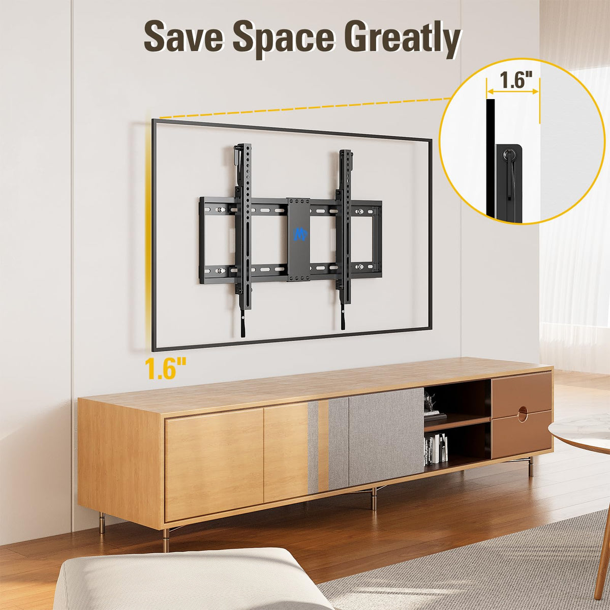 Mounting Dream Tilting TV Wall Mount for Most 37-90 Inch TVs up to 132lbs
