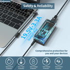Universal 65W USB C Laptop Charger Compatible with Lenovo Thinkpad