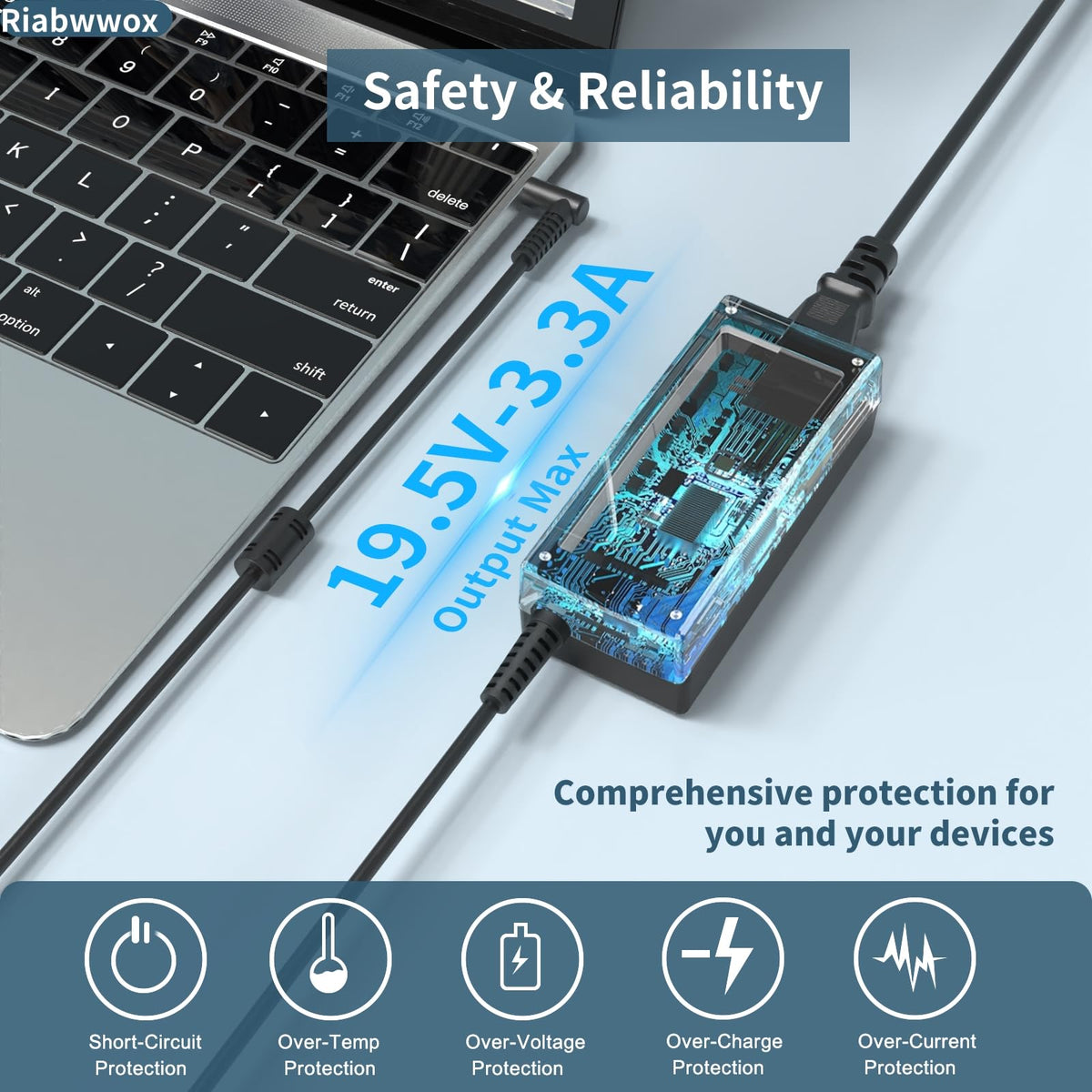 Universal 65W USB C Laptop Charger Compatible with Lenovo Thinkpad