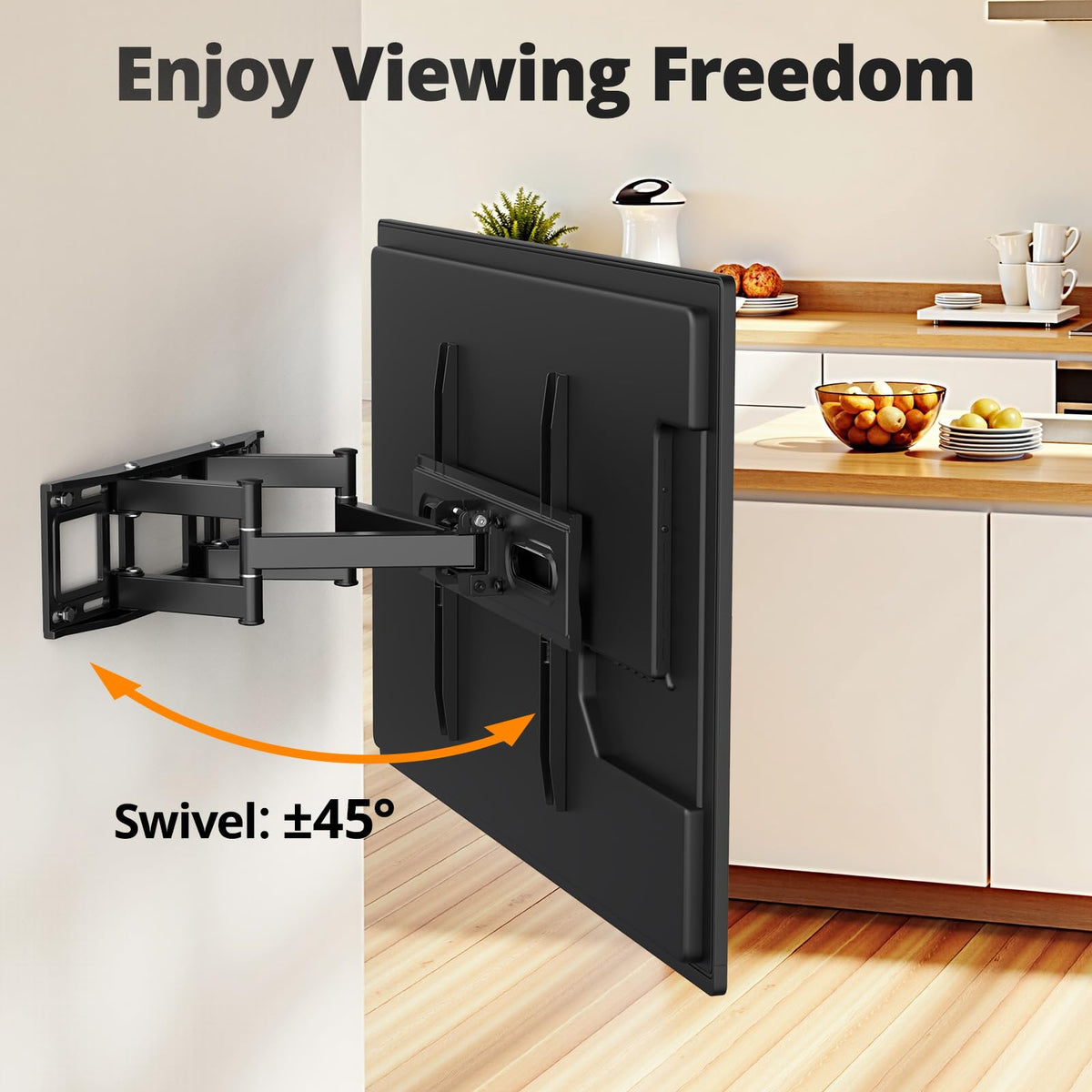 IWORKBOARD 55 65 75 85 inch Tilting TV Wall Mount for 32-90 '' TVs, Low Profile TV Mount Bracket, Safe Lock & Quick Release,Max VESA 600x400mm, 24 inch Studs,132 lbs, Fit Most 55+ 75+ 85+ 86 TVs