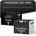 Black Nitrile Disposable Gloves - Latex-Free, Powder-Free, Pack of 100, Strong and Puncture-Resistant, Medical, Food Handling, Tatoo Barber Shop Gloves (Medium)