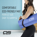 OZE SPORTS Yoga Mat, NBR Foam, Extra Thick, Non-Slip, High Density, Large, for Pilates, Gymnastics, HiiT and Fitness, with Free Carry Strap