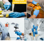 200 Disposable Nitrile Gloves Medium Blue – Medical Examination Powder-Free Latex-Free Strong Durable Tear-Resistant for Healthcare, Dental, Food, Cleaning, Automotive & Industrial Use (Medium)