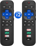 【2-Pack】 for Roku TV Remote,Replacement for TCL,ONN, Hisense Roku TVs