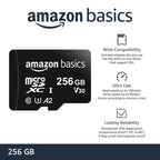 Amazon Basics microSDXC Memory Card, 64GB, A2, U3, 100MB/s Read Speed, Black, 2-Pack