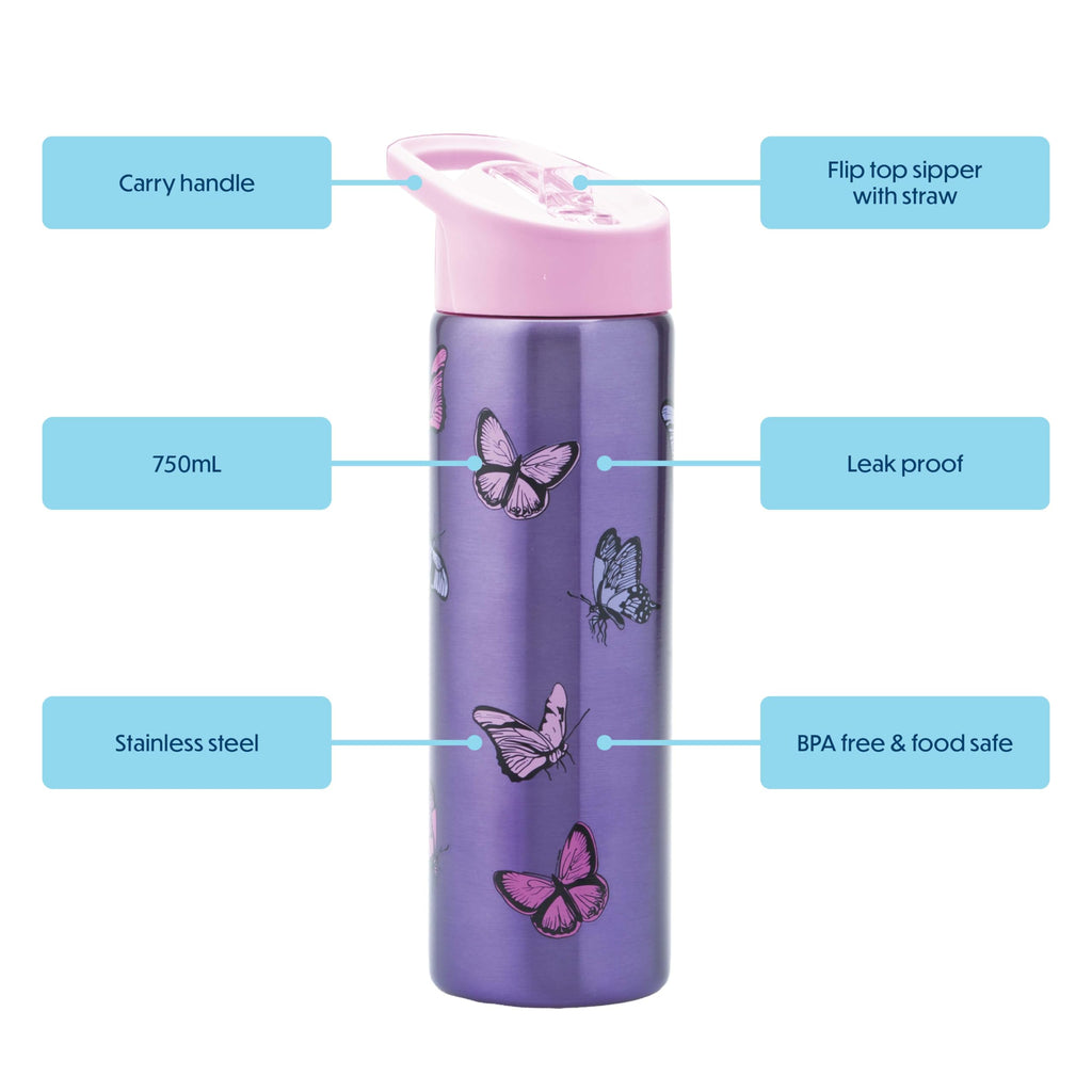 Smash Stainless Steel Water Bottle 750ml - Black