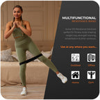 Active 100 Resistance Bands, Set of 5 Different Levels, Exercise Band for Home Gym, Training and Yoga with Carrying Bag