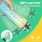 Sahara Sailor Water Bottle 1L, Leakproof Tritan Bottle with Time Marker