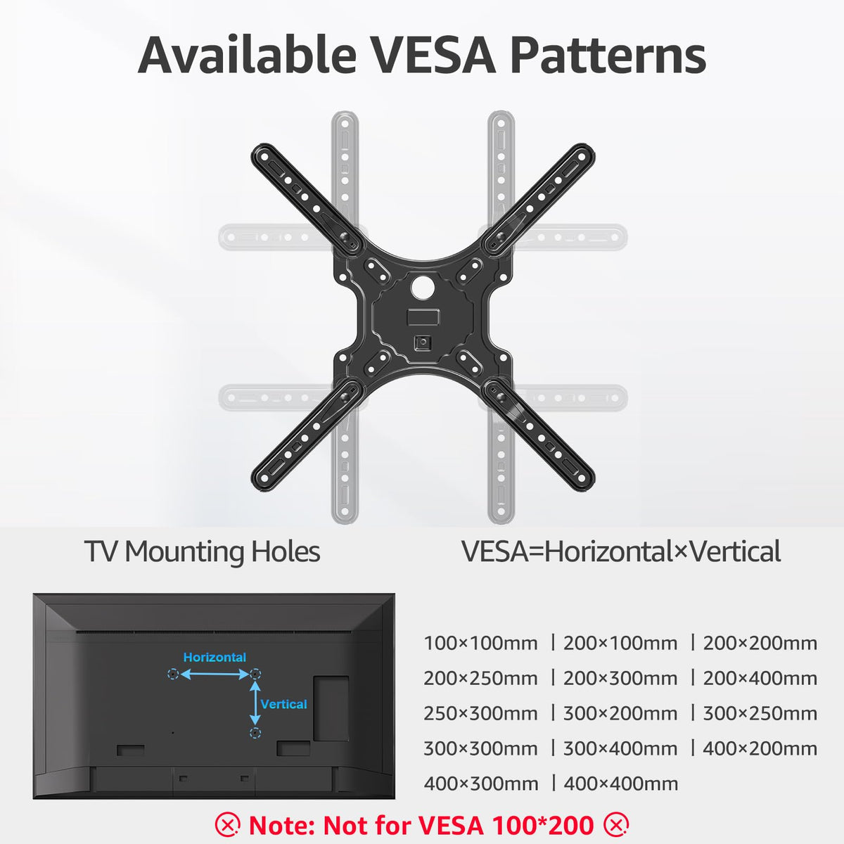 MOUNTUP 550 mm Long Arm TV Wall Bracket for 14–42 Inch TVs & Monitors