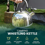 GREEN HAVEN Camping Stove Bundle – Portable Gas Stove, Camping Kettle & 4 Butane Gas Canisters | 2100W Gas Cooker with Carry Case | EN417 | Camping Gas Stove with Auto-Ignition, Adjustable Flame