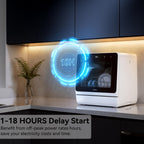 Hermitlux Slim Countertop Portable Dishwasher for Small Spaces