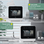 Hermitlux Slim Countertop Portable Dishwasher for Small Spaces