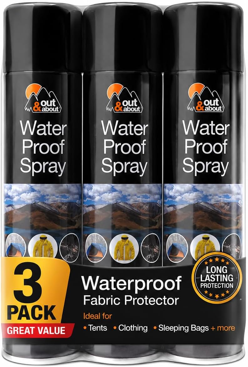 Waterproof Spray 300ml - Shoe Protector and Fabric Waterproofing for Leather, Suede, Boots and Tents | Fast-Drying, Invisible Shield Against Water, Stains and Dirt – Ideal for Everyday Use (3 Pack)