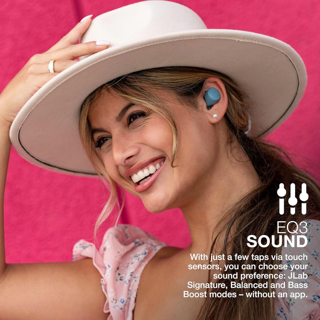 JLab Go Air Pop+ Earbuds, Dual Connect, EQ3 Sound, Black