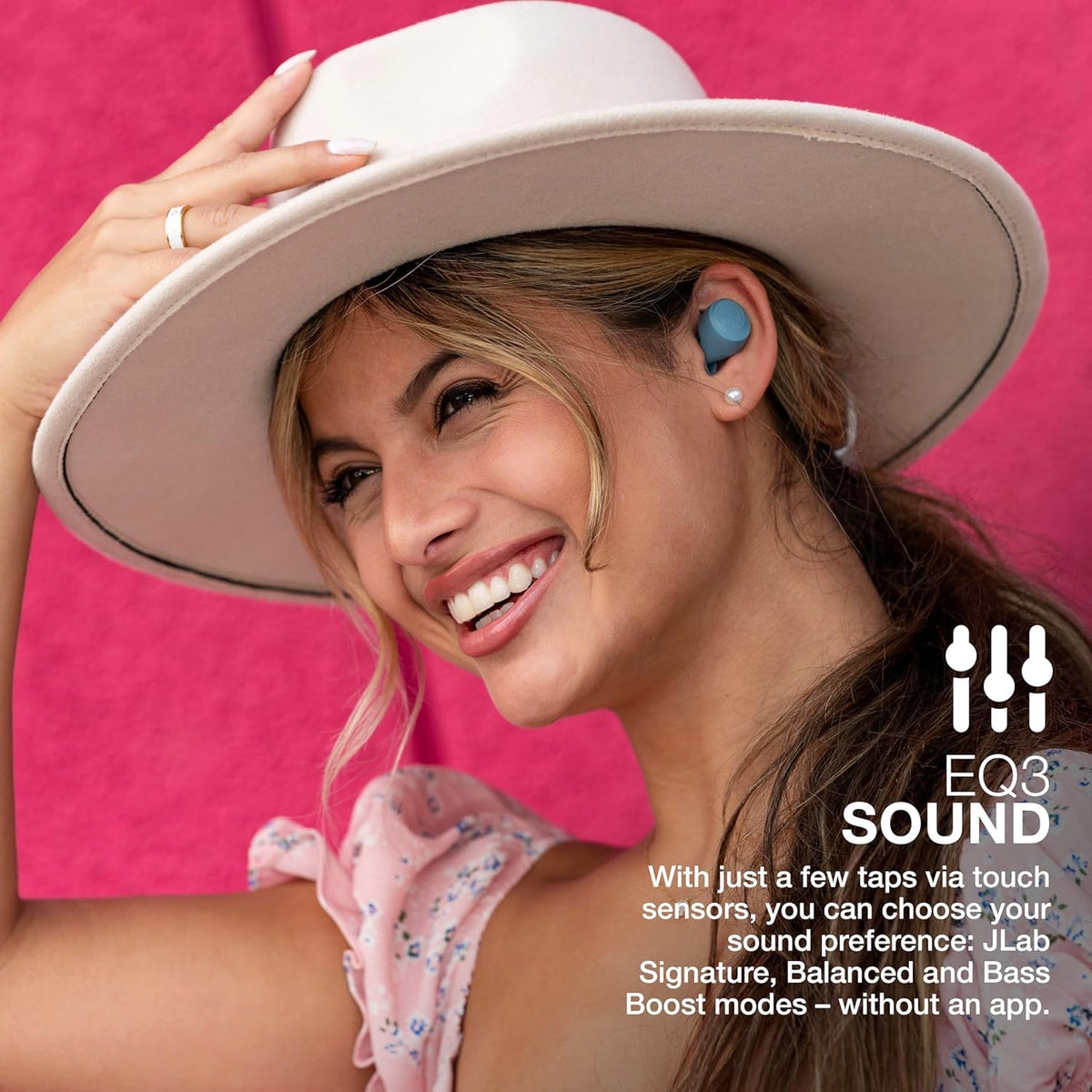 JLab Go Air Pop+ Earbuds, Dual Connect, EQ3 Sound, Black