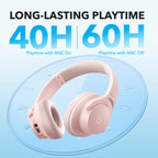 Soundcore by Anker Q20i Headphones with Protective Case, Blue, Bundle