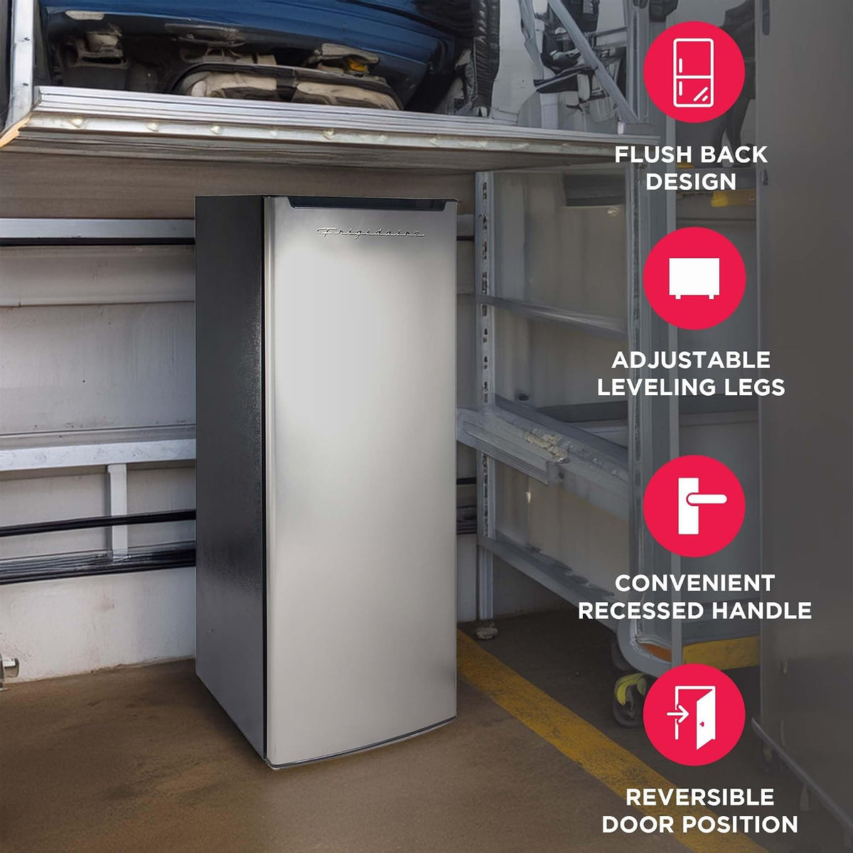 Frigidaire Upright Freezer, 6.4 cu ft, Deep Freeze, Platinum Design Series
