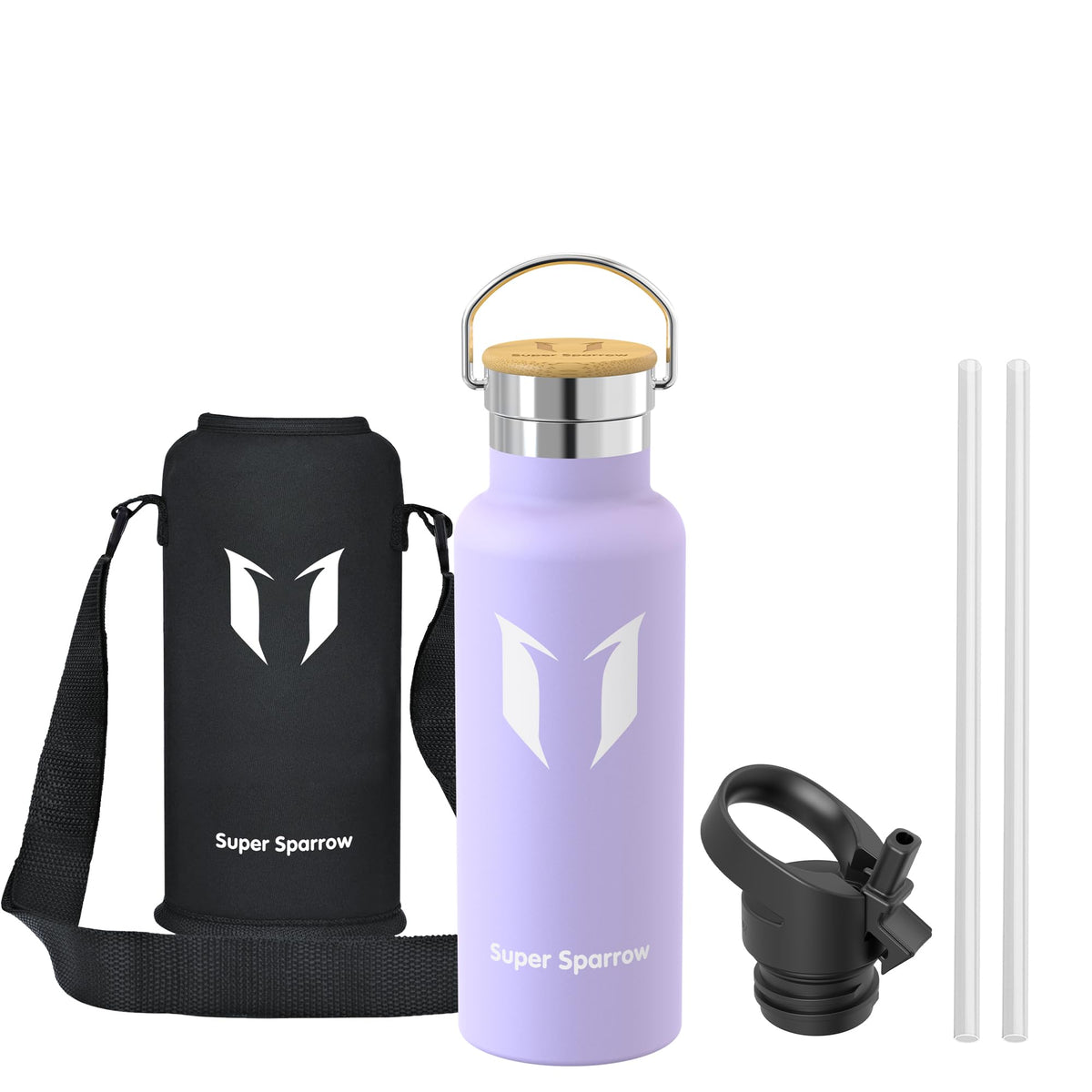Sparrow Insulated Water Bottle W/Straw -Metal Water Bottles-500ml&750ml&1L