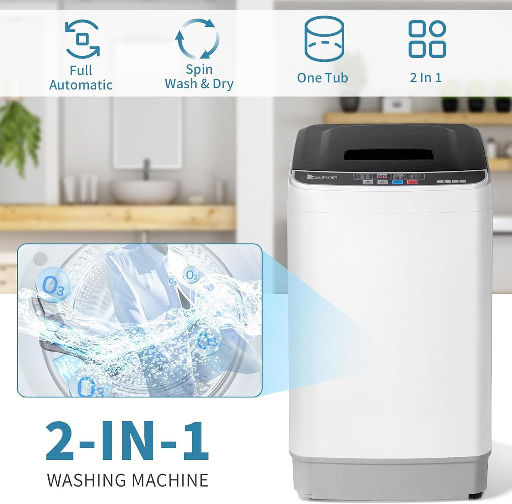 Winado 15.6LBS Full Automatic Portable Washing Machine with Drain Pump