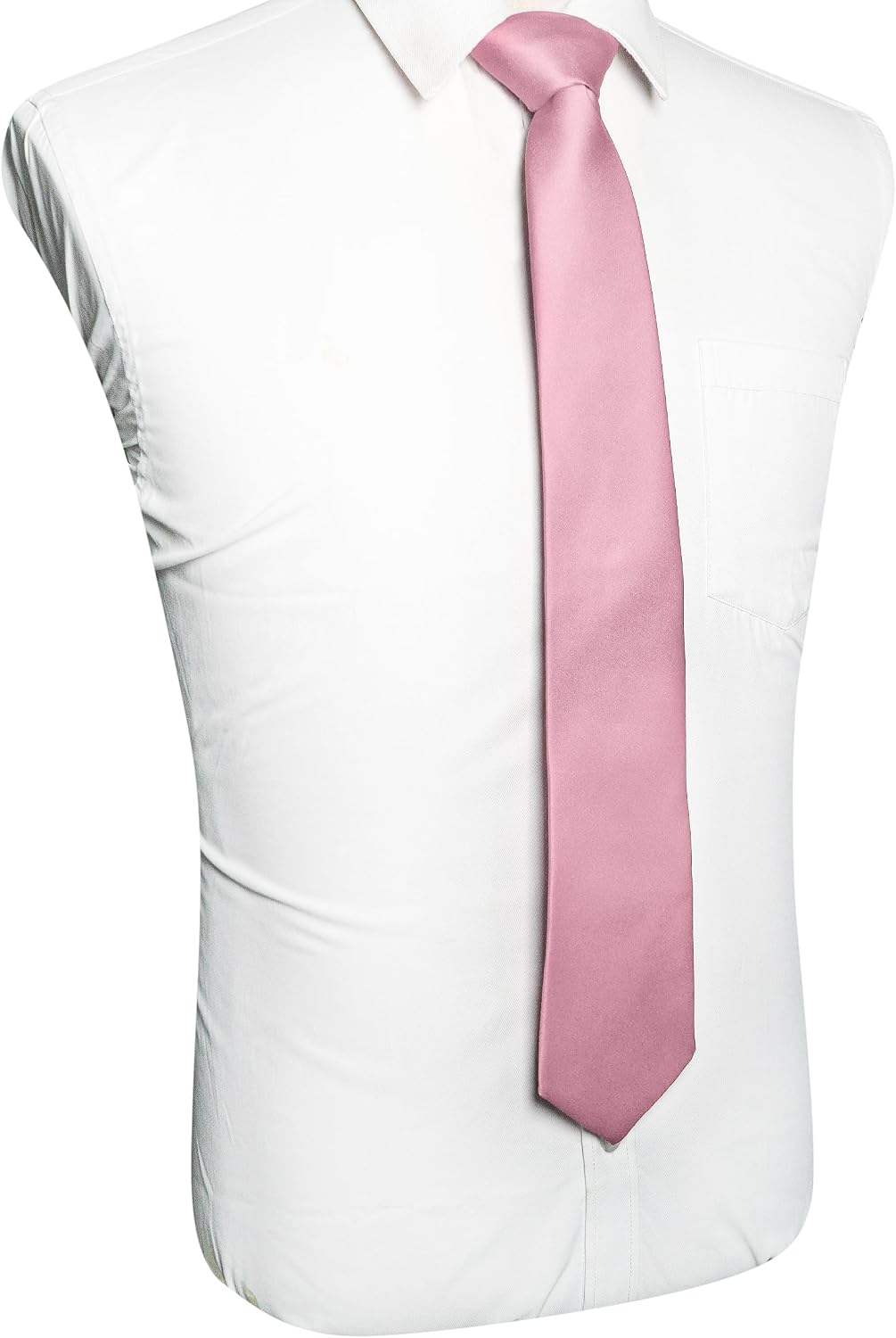 RBOCOTT Solid Color Tie Mens Necktie for Business and Wedding Party