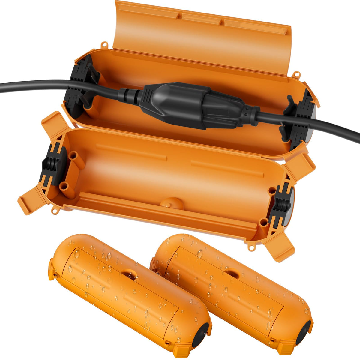 [3 Pack] Flemoon Outdoor Extension Cord Safety Cover with Waterproof Seal