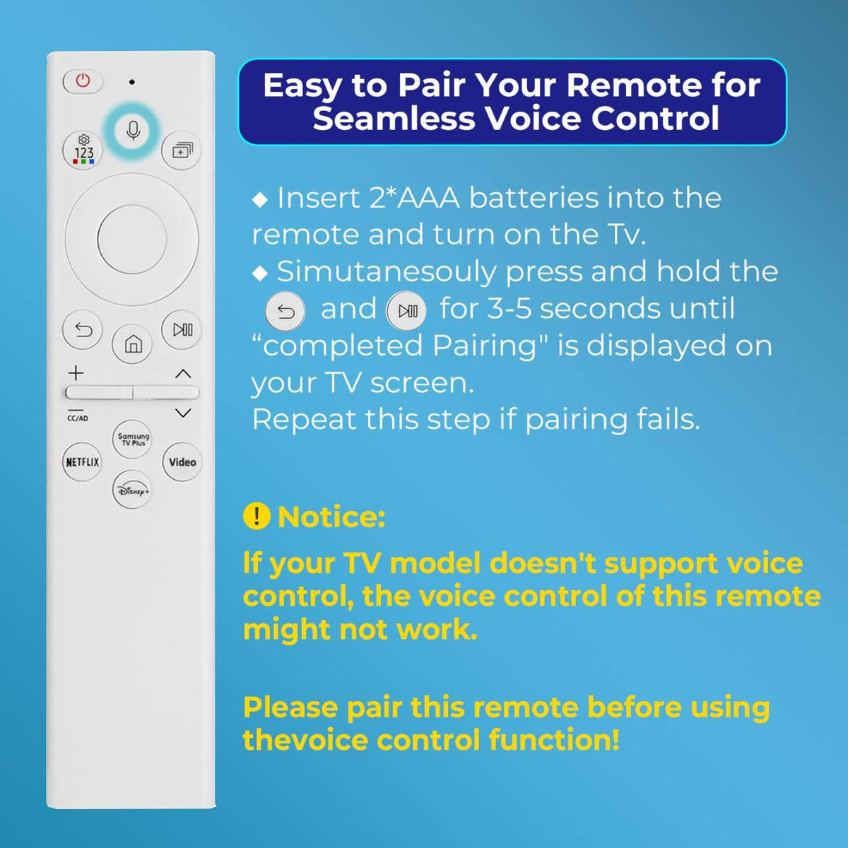2-Pack Replacement Remote for Roku TV, Compatible with TCL, Onn, Hisense, Sharp, Philips, RCA, Insignia and Other Roku TVs, No Setup Required