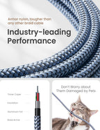 Samsung USB C Charger Cable, 2 Pack 2M Fast Charge, Right Angle Nylon Braided Type C Cable Compatible with S10 S9, Huawei, Google Pixel, Sony Xperia, LG