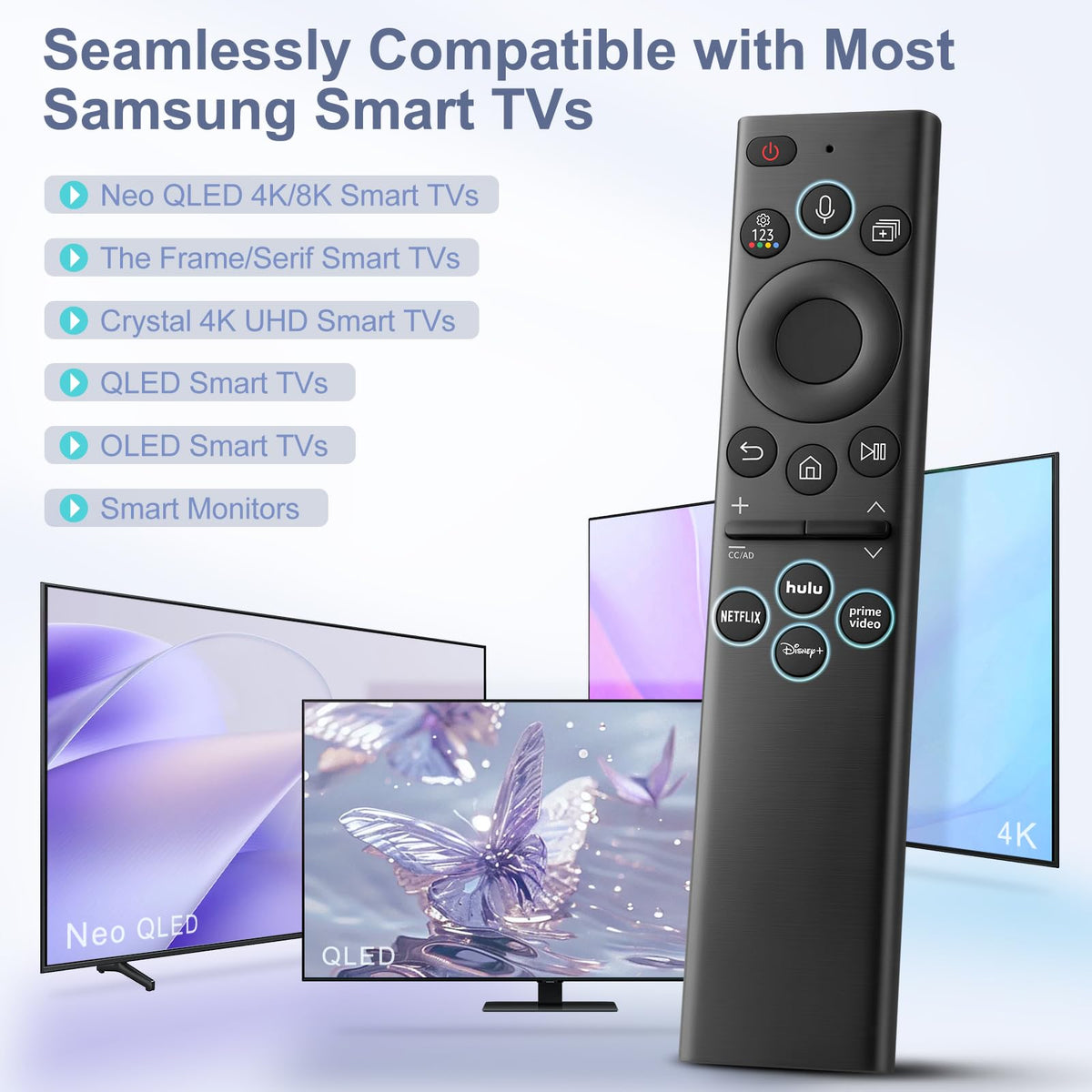 【Pack of 2】 New Universal Remote for All Samsung TV Remote, Replacement Compatible for All Samsung Smart TV, LED, LCD, HDTV, 3D, Series TV