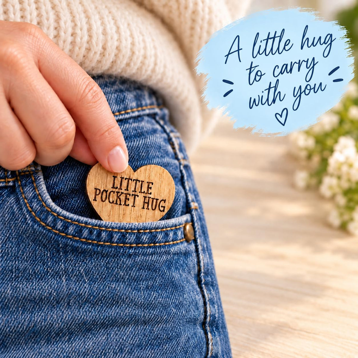 WishStrings Pocket Hug, Little Hug Gifts, Thinking of You Card