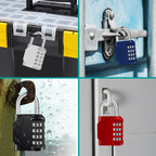 ZHEGE Combination Padlock, 4 Digit Combination Locker Padlock (Red)