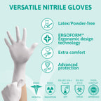 Ansell Microflex 93-732 Disposable Gloves, Black, Size XL, 100 Pcs