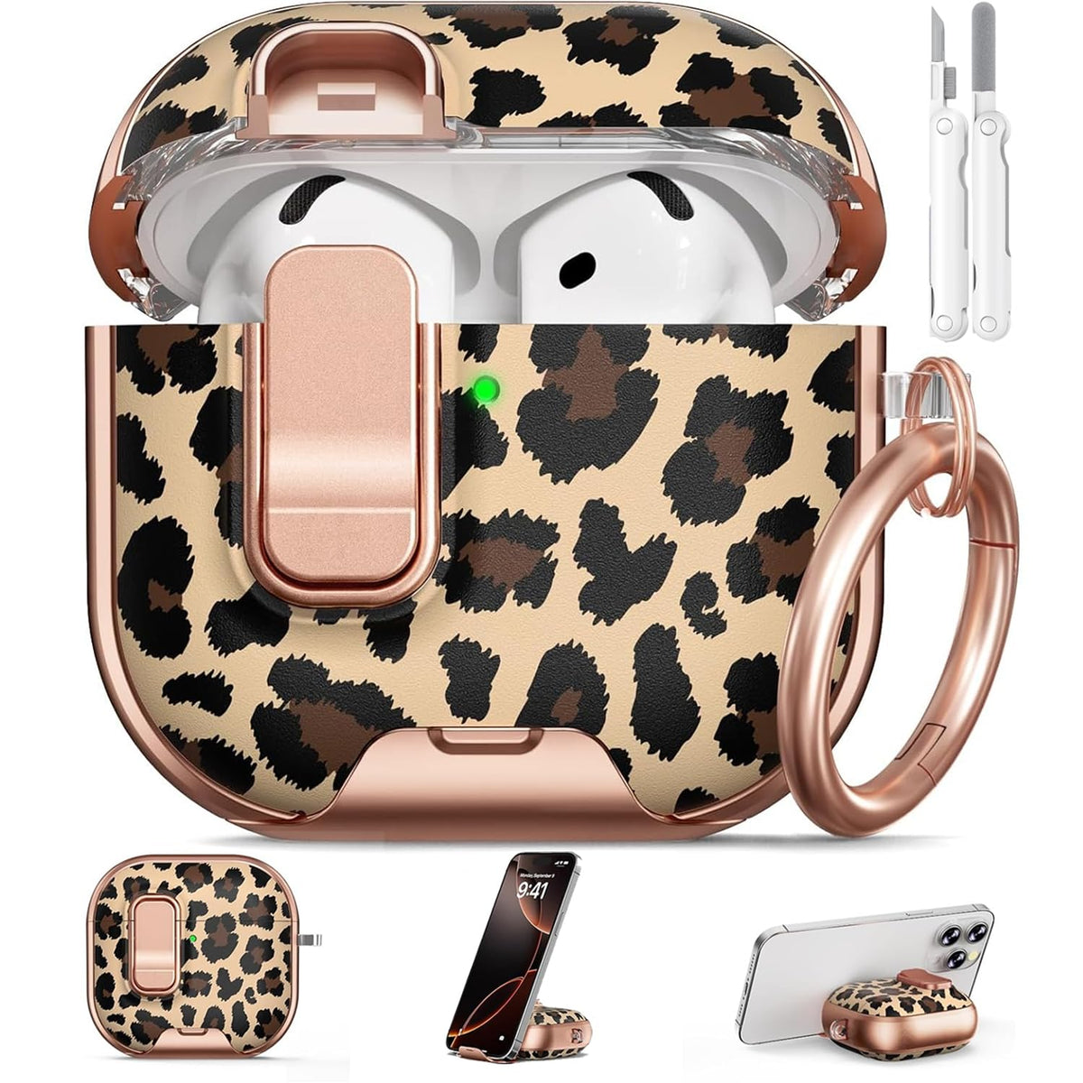for AirPods Pro 2nd/1st Case (2023-2019)-Purple Bell Flower