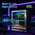 2.5 Cu.Ft Beverage Fridge, Glass Door Mini Fridge, Silver, 96 Can