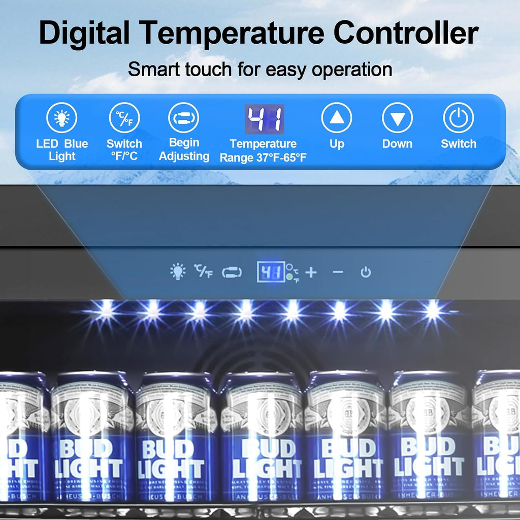 Mini Beverage Refrigerator Cooler -Small Beverage Fridge 1.4cu.ft
