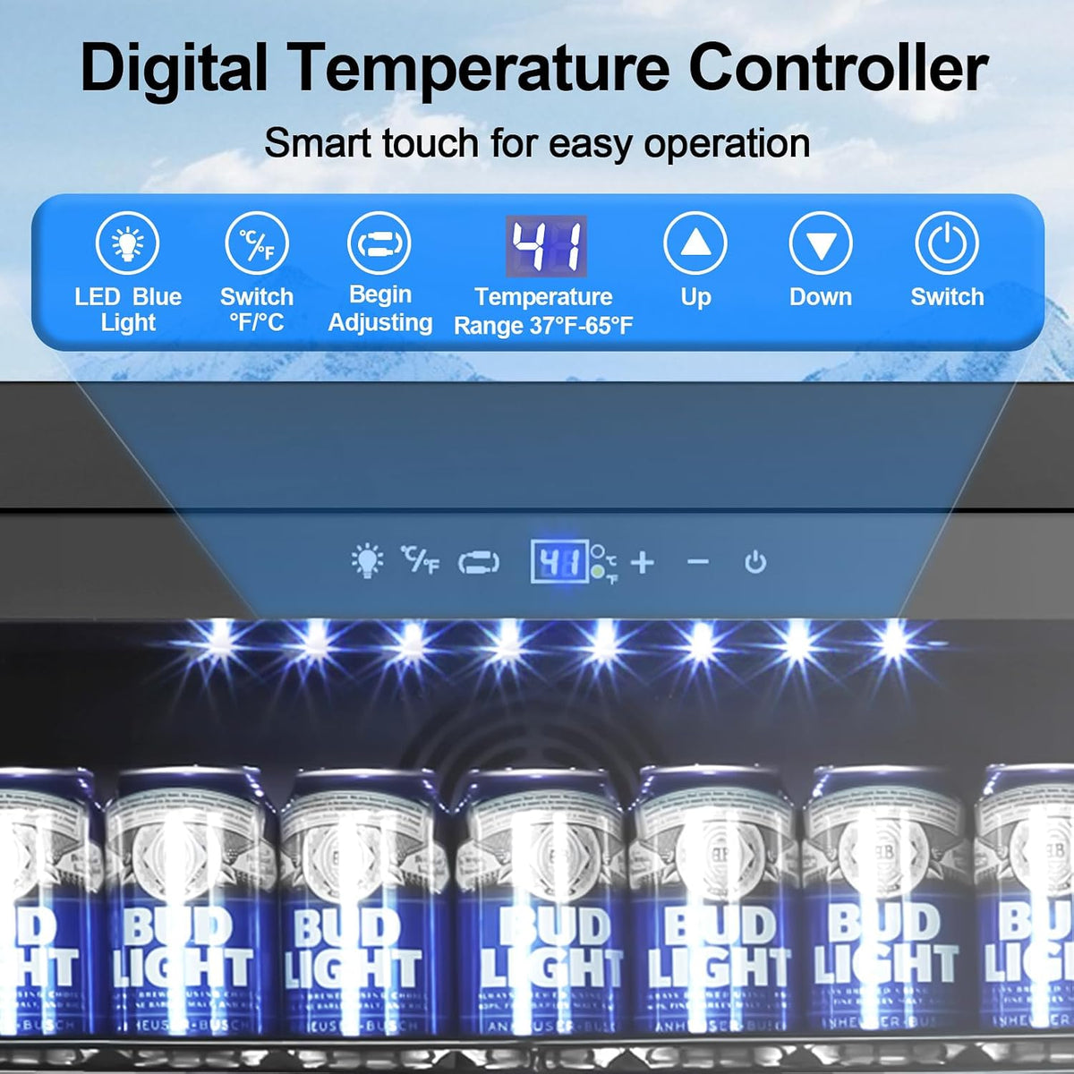 Mini Beverage Refrigerator Cooler -Small Beverage Fridge 1.4cu.ft