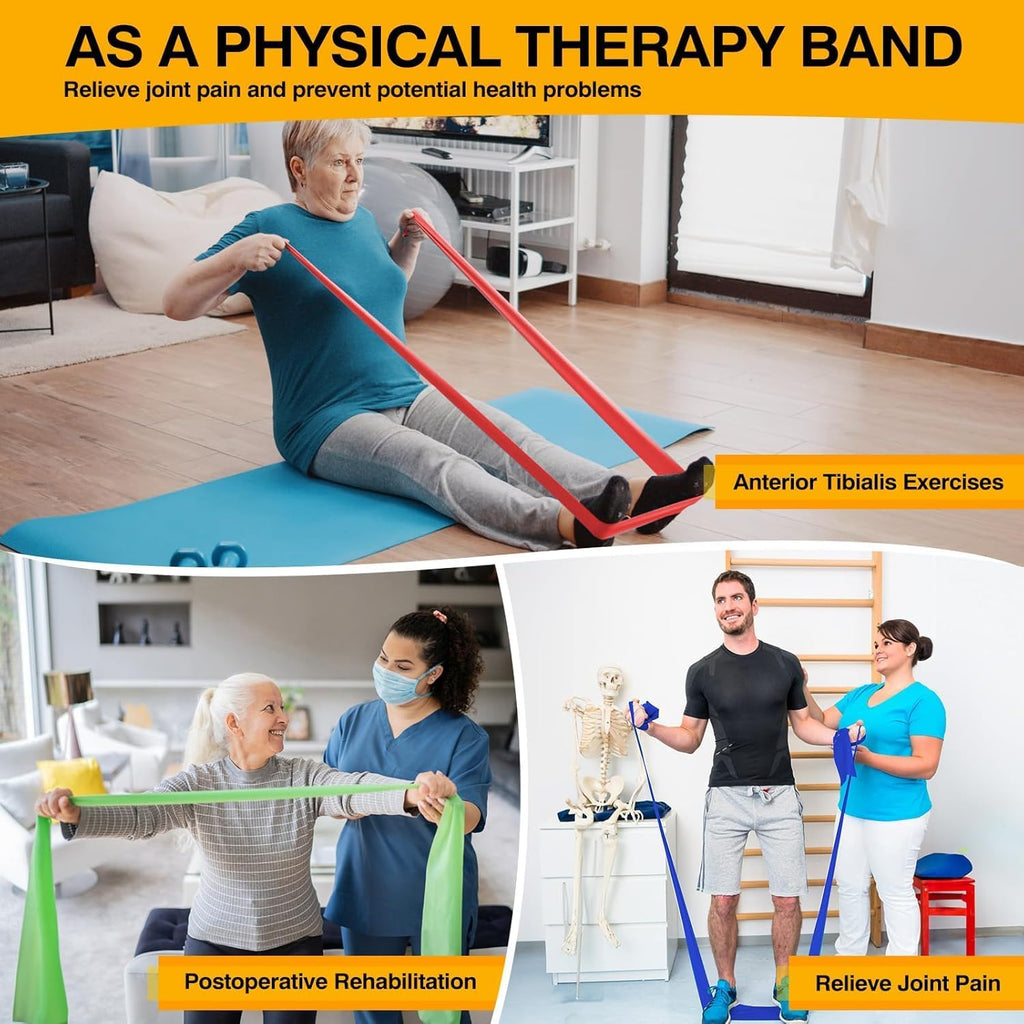 Fokky 2M Resistance Bands, Exercise Band with 4 Different Resistance Levels